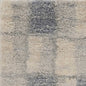 9' X 13' Ivory And Blue Abstract Geometric Area Rug