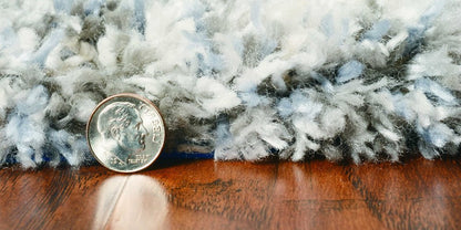 8' X 10' Ivory And Blue Abstract Area Rug