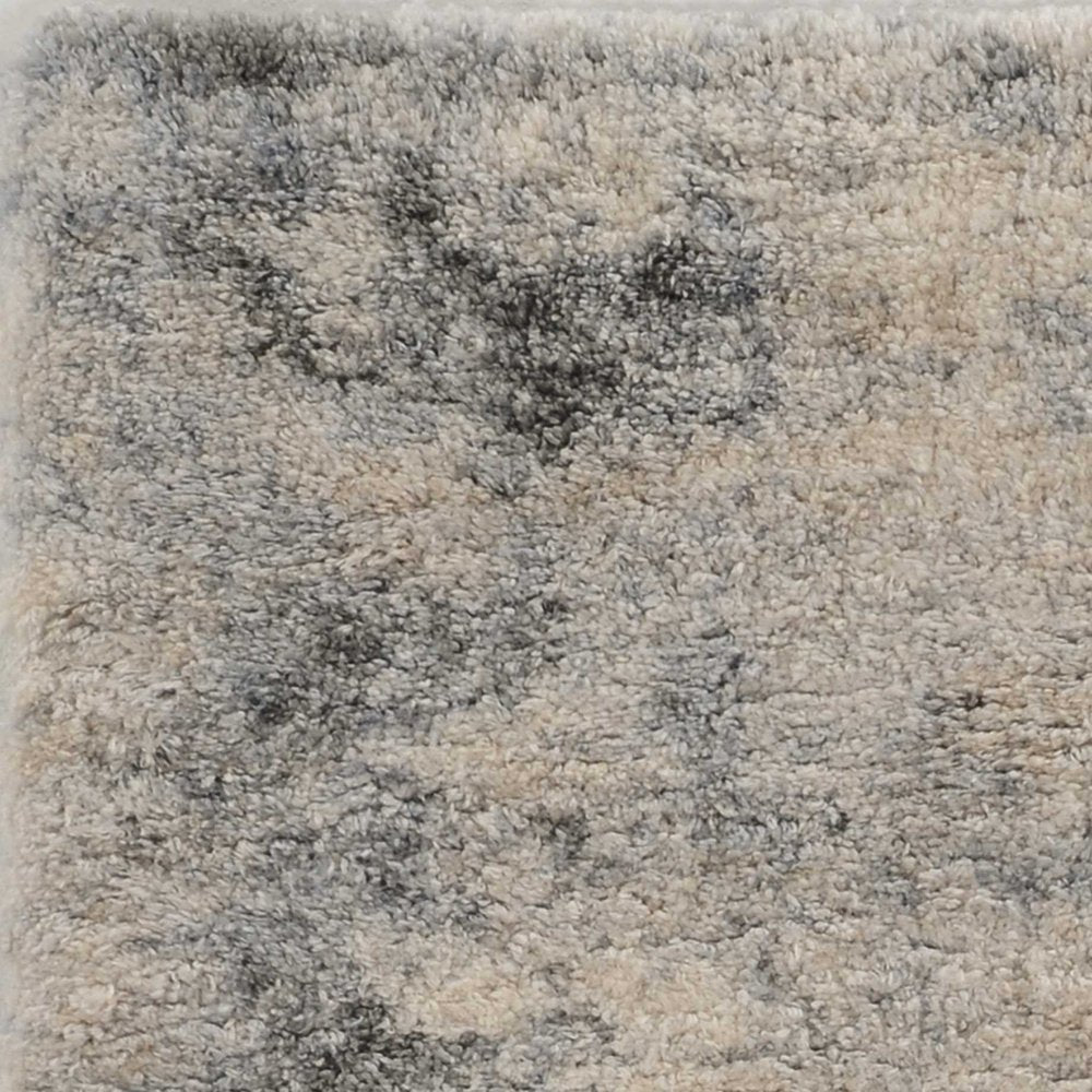 5' X 8' Ivory And Blue Abstract Area Rug