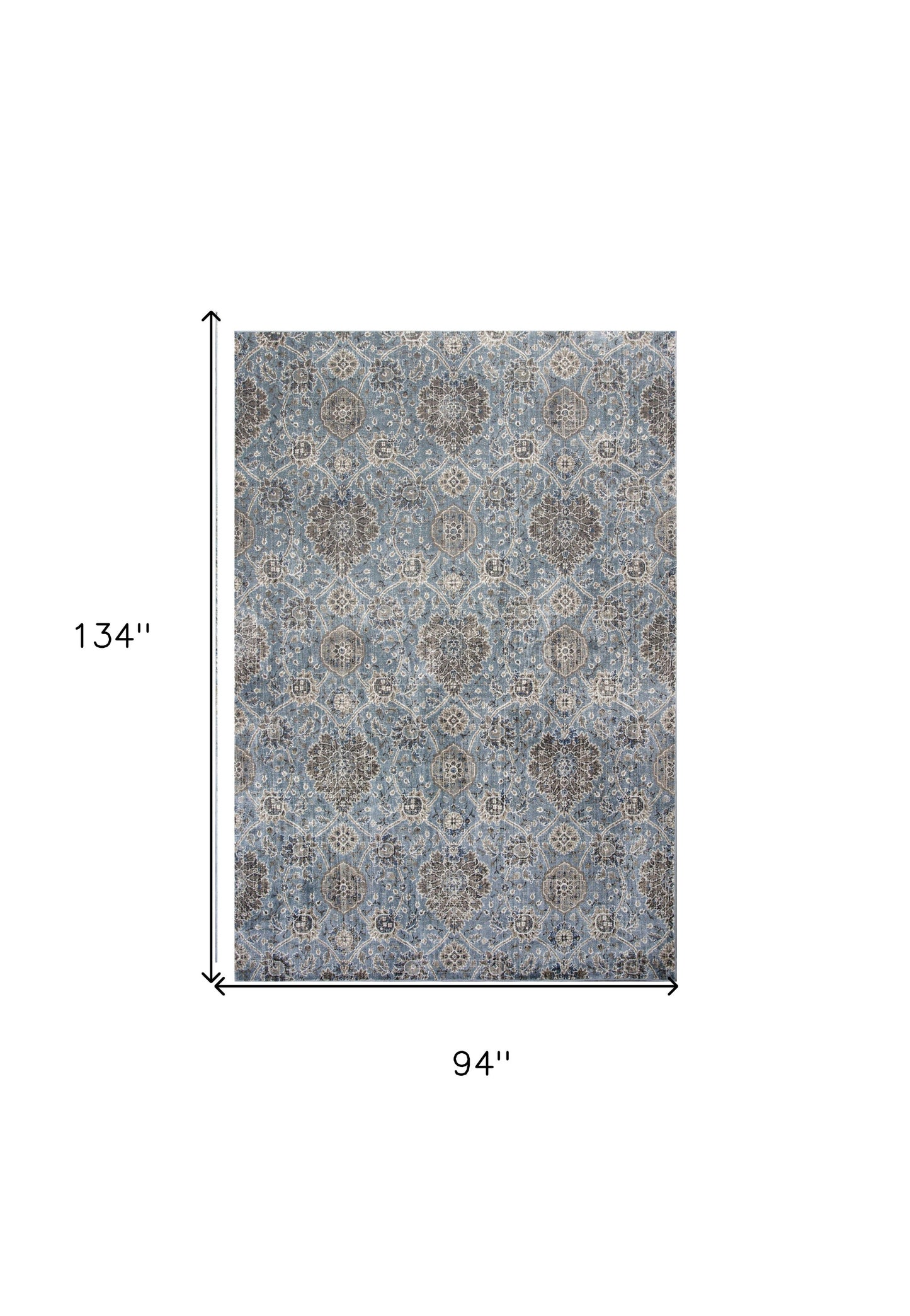 7' X 11'  Viscose Slate Area Rug