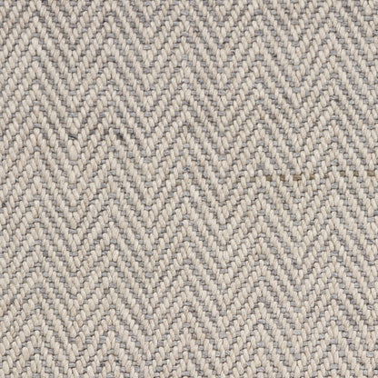 5' X 8' Oatmeal Beige Hand Woven Houndstooth Indoor Area Rug