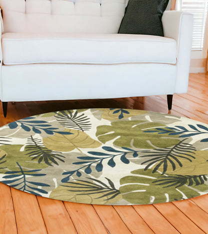 5' X 8'  Wool Ivory  Area Rug