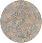 5' X 8' Gray And Taupe Wool Botanical Leaves Hand Tufted Area Rug