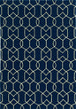 8' X 11' Navy Blue Moroccan Indoor Outdoor Area Rug