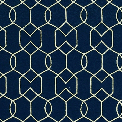 7' X 10' Blue Moroccan Indoor Outdoor Area Rug