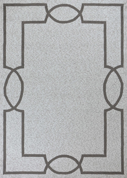 5' X 7' Ivory Indoor Outdoor Area Rug