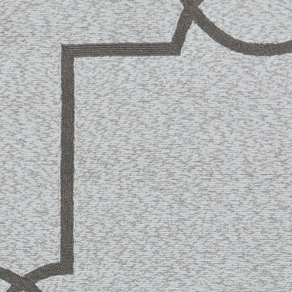 5' X 7' Ivory And Brown Geometric Handmade Indoor Outdoor Area Rug