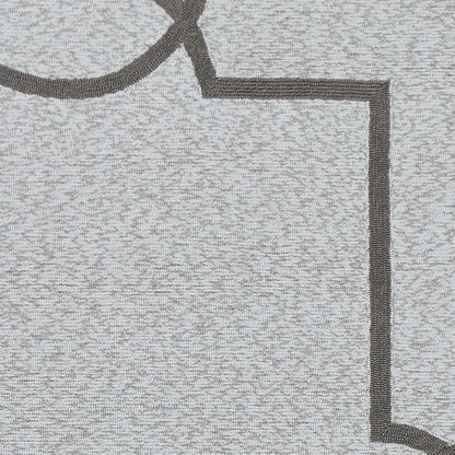 5' X 7' Ivory And Brown Geometric Handmade Indoor Outdoor Area Rug