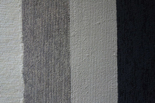8' X 11' Black And Gray Geometric Hand Hooked Area Rug
