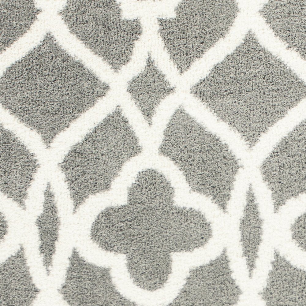 8' X 11' Gray And Ivory Ogee Area Rug