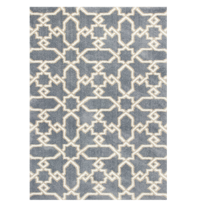 7' X 10' Microfiber Slate Blue Area Rug