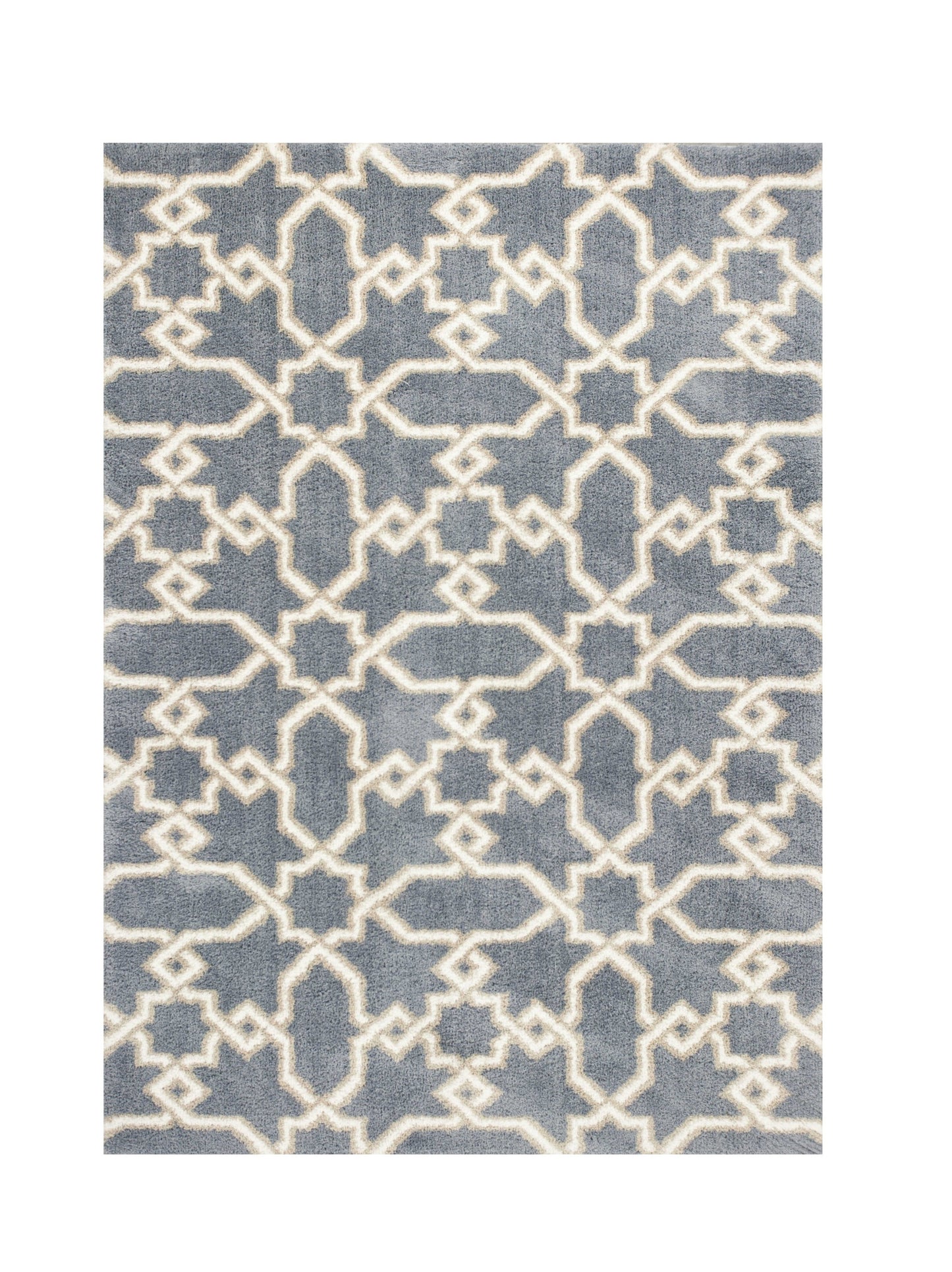 7' X 10' Microfiber Slate Blue Area Rug