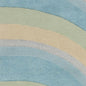 8' X 10' Blue Beige And Green Wool Abstract Hand Tufted Area Rug