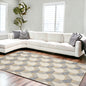 8' X 11' Ivory Grey Hand Tufted Geometric Chain Pattern Indoor Area Rug