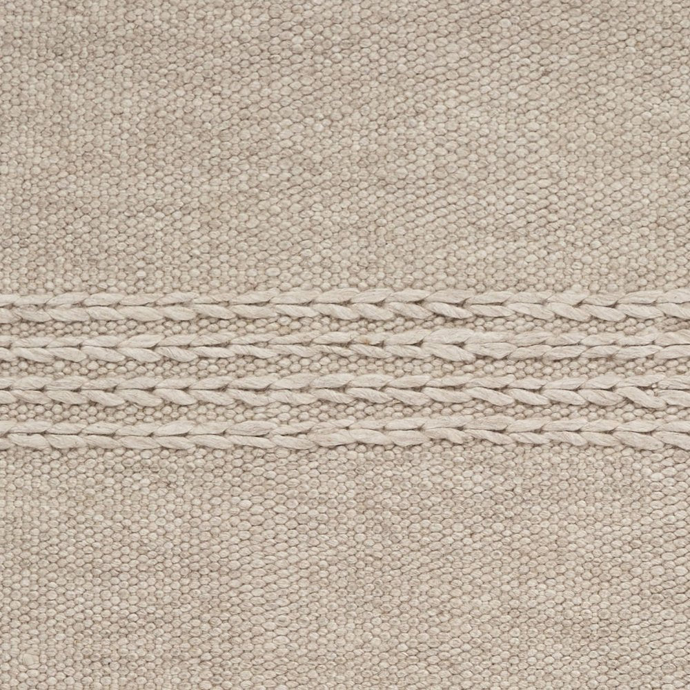 8' X 11' Beige Wool Hand Woven Area Rug
