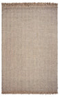 9' X 12' Beige And Gray Wool Chevron Hand Woven Area Rug With Fringe