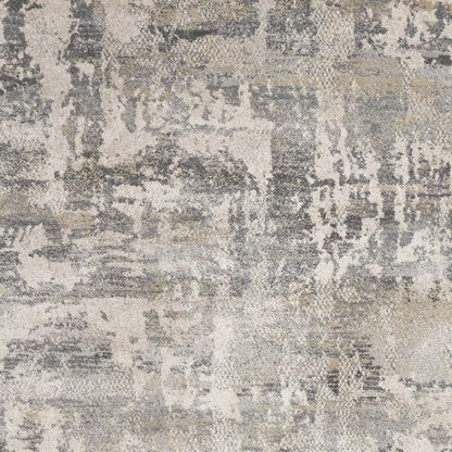 9' X 13' Gray And Tan Abstract Area Rug