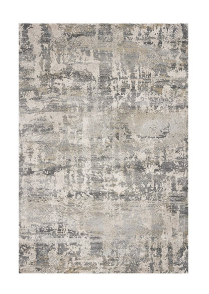 9' X 13' Gray And Tan Abstract Area Rug