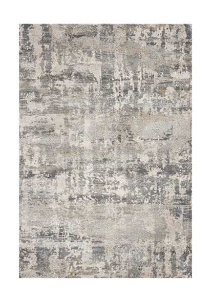 9' X 13' Gray And Tan Abstract Area Rug