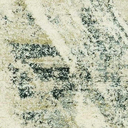 5' X 8' Ivory And Gray Abstract Area Rug