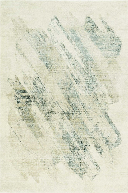8' X 10' Gray And Ivory Abstract Area Rug