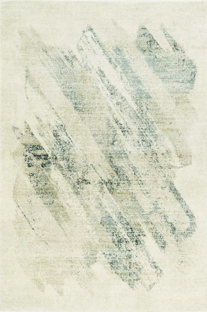 8' X 10' Gray And Ivory Abstract Area Rug