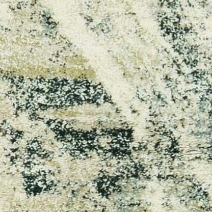 5' X 8' Ivory And Gray Abstract Area Rug