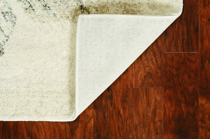 8' X 10' Gray And Ivory Abstract Area Rug