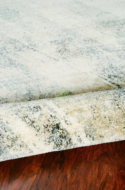 8' X 10' Gray And Ivory Abstract Area Rug