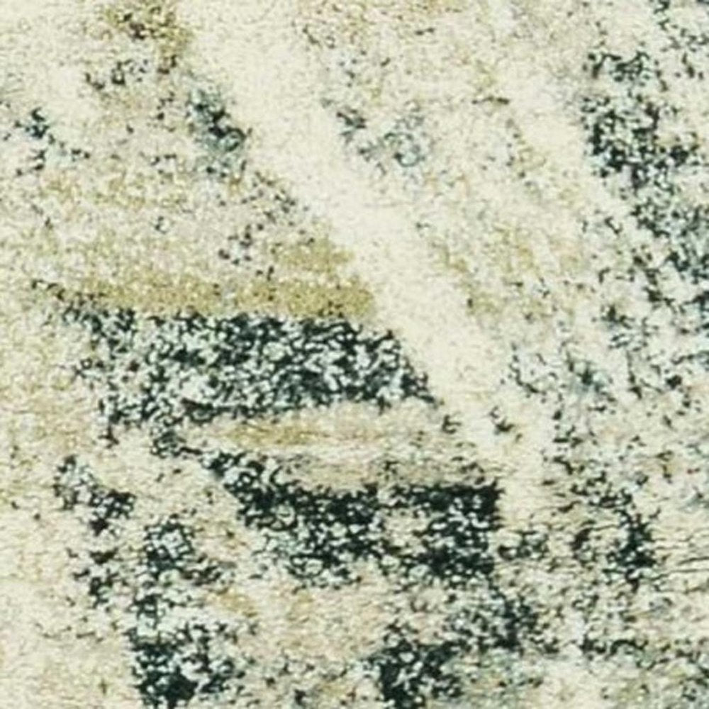 5' X 8' Ivory And Gray Abstract Area Rug