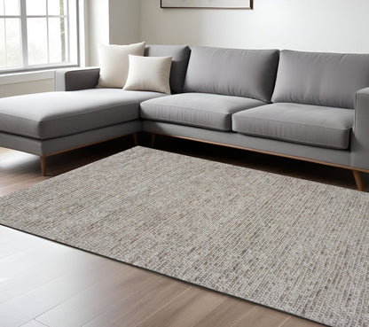 3' X 5' Natural Wool Handmade Area Rug