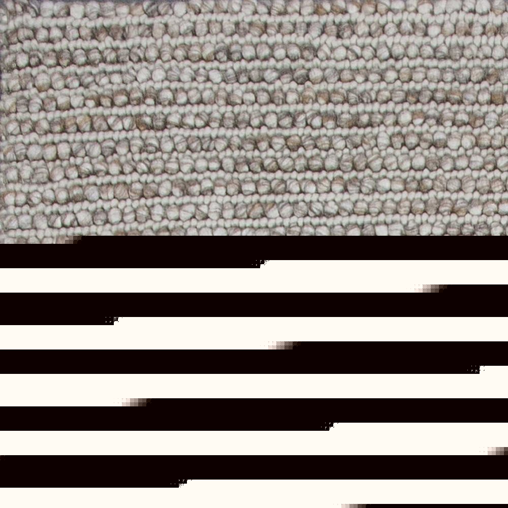 5' X 7' Natural Wool Hand Woven Area Rug