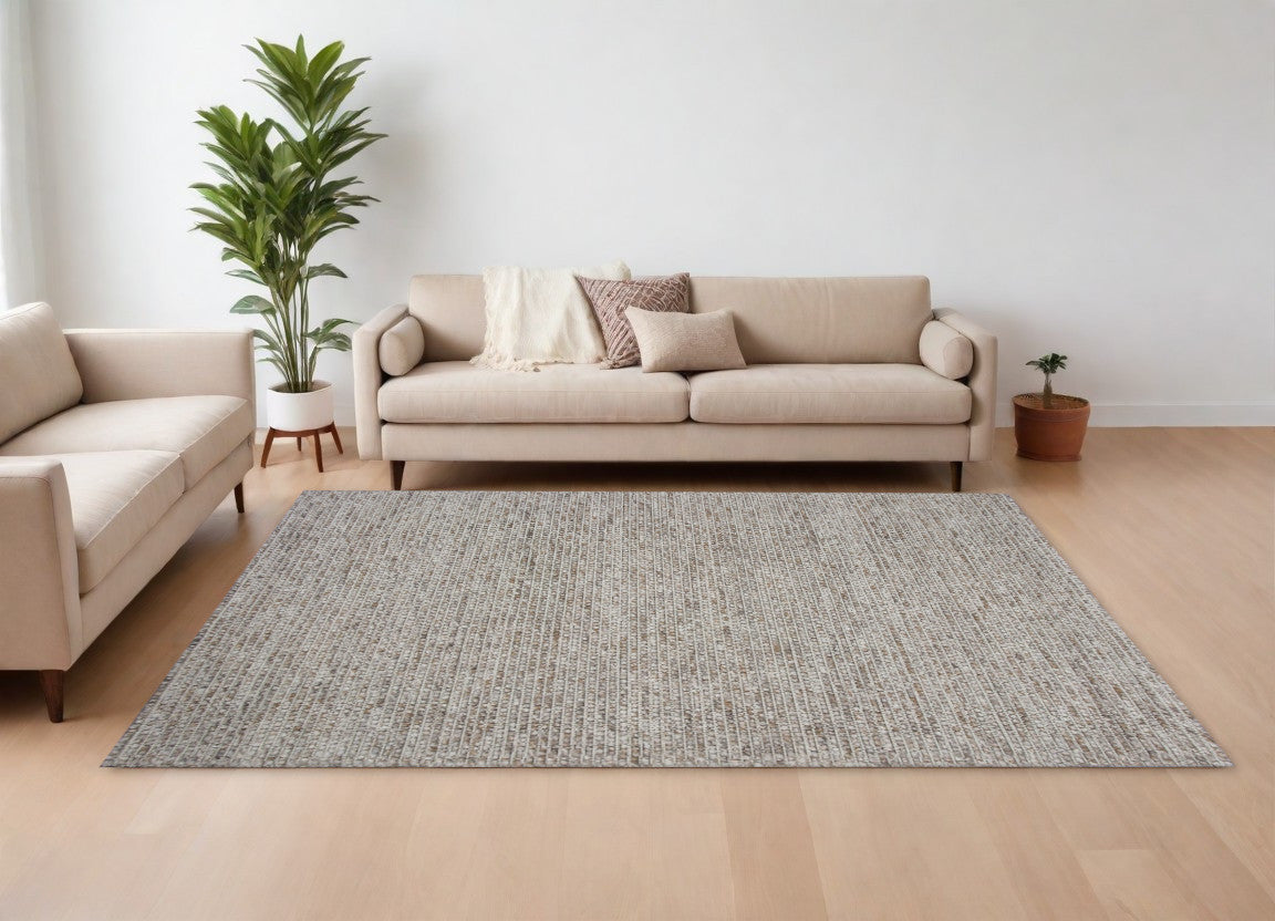 3' X 5' Natural Wool Handmade Area Rug