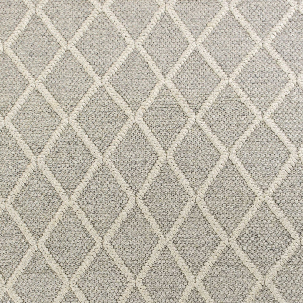 5' X 7'  Wool Grey Area Rug