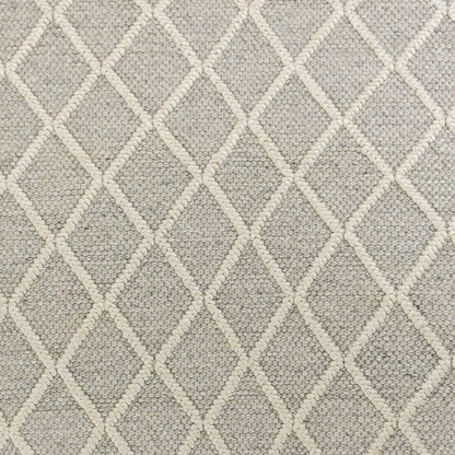 5' X 7'  Wool Grey Area Rug