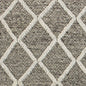 8' X 10' Dark Gray And Ivory New Zealand Lambs Wool Diamond Hand Woven Area Rug