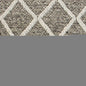 5' X 7' Dark Gray and Ivory Wool Diamond Hand Woven Berber Area Rug