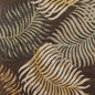 3' X 5' Espresso Beige And Green Wool Botanical Leaves Hand Tufted Area Rug