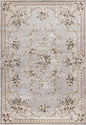 9' X 12' Light Gray Green And Tan Floral Medallion Area Rug