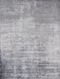 8' X 10' Slate Gray And Dark Gray Abstract Hand Loomed Area Rug