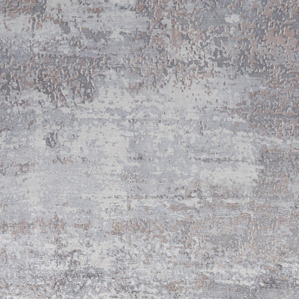 8' X 10' Slate Gray And Dark Gray Abstract Hand Loomed Area Rug