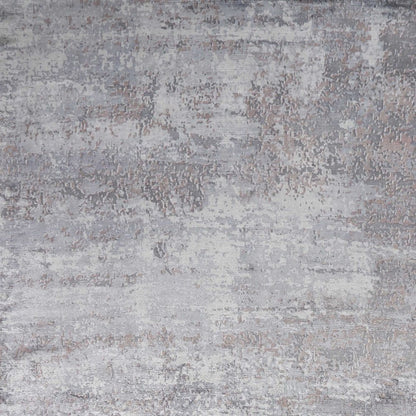 8' X 10' Slate Gray And Dark Gray Abstract Hand Loomed Area Rug