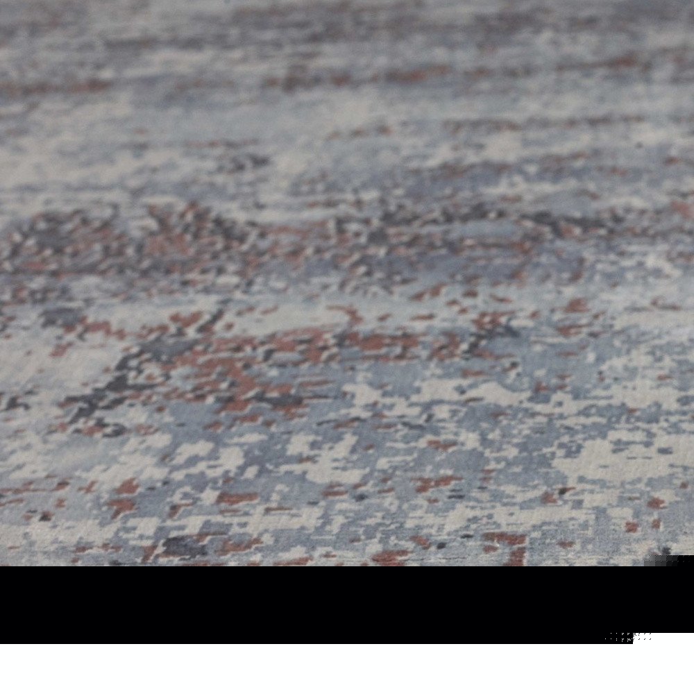8' X 10' Slate Gray And Dark Gray Abstract Hand Loomed Area Rug
