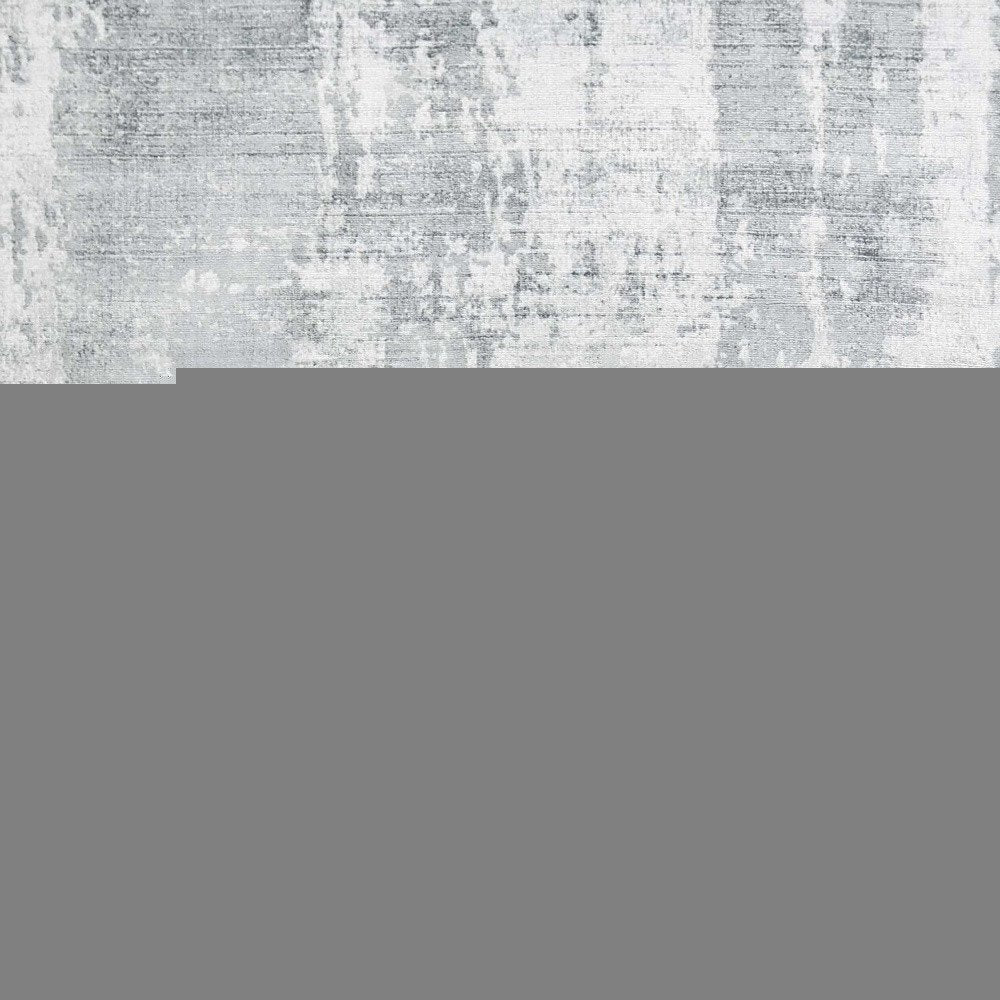8' X 10' Dark Gray And Light Gray Abstract Hand Loomed Area Rug