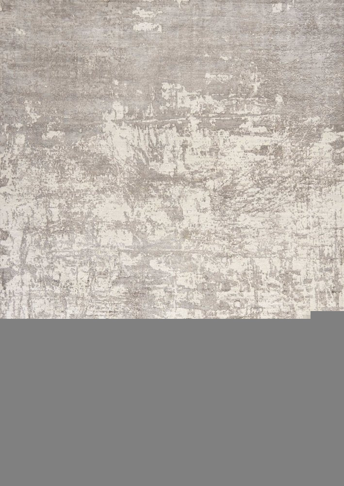 7' X 10' Beige And Ivory Abstract Hand Loomed Area Rug