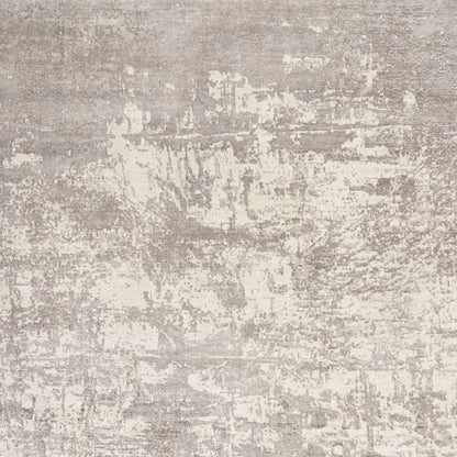 9' X 13' Beige And Ivory Abstract Hand Loomed Area Rug