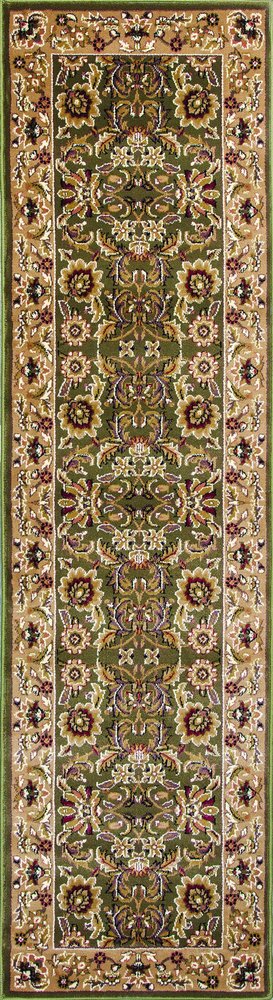 2' X 3' Green Taupe And Ivory Floral Medallion Area Rug