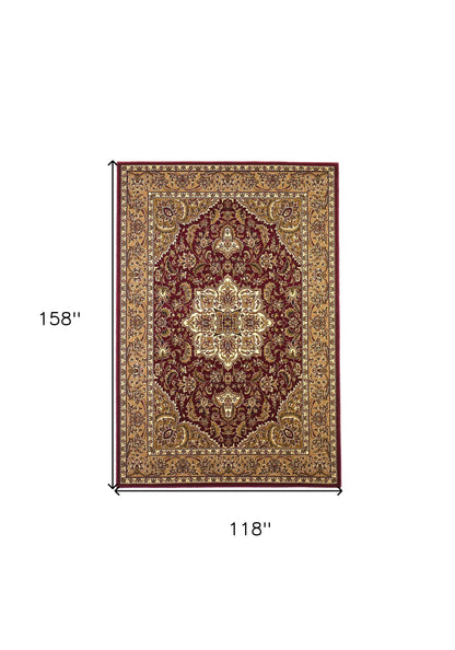 2' X 3' Polypropylene Red Or Beige Accent Rug