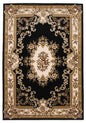 7' X 10'  Polypropylene Blackor Ivory Area Rug