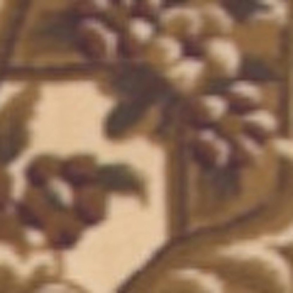 2' X 3' Beige And Brown Floral Medallion Area Rug